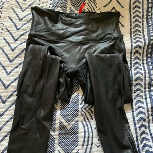 Spanx Leather Leggings Black